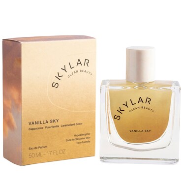 Skylar Vanilla Sky Eau de Parfum -Hypoallergenic &amp; Clean Perfume for Women &amp; Men, Vegan &amp; Safe for Sensitive Skin- Notes of Cappuccino, Vanilla &amp; Caramelized Cedar - 50mL /1.7 Fl oz