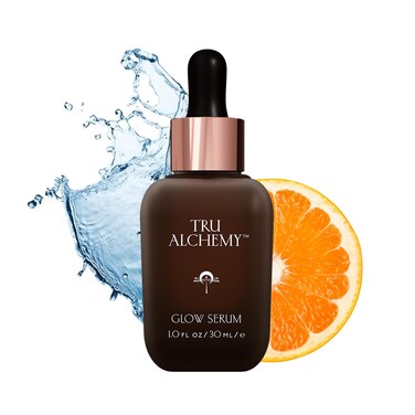 Tru Alchemy Vitamin C Glow Serum, Facial Serum with Bakuchiol, Glycolic &amp; Lactic Acid, Skin Illuminating Serum, Anti-aging Vitamin C Face Serum, Hydrating Face Wrinkle Serum, 1 fl oz/30 ml