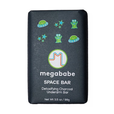 MegababeUnderarm Bar Soap - Space Bar, With Detoxifying Charcoal for Odor Control, 3.5 oz