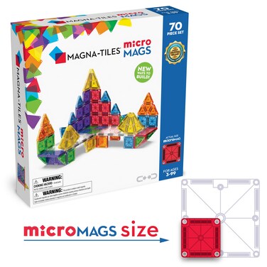 MAGNA-TILES&reg; microMAGS 70 Piece Deluxe Set