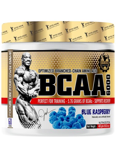 Dexter Jackson Gold Series BCAA 6000 - Boosts Muscle Recovery &amp; Performance (Blue Raspberry, 60 Servings)