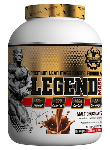 Dexter Jackson Gold Series Legend Mass Gainer 6 LBs - Premium Lean Mass Gaining Formula (Malt Chocolate)