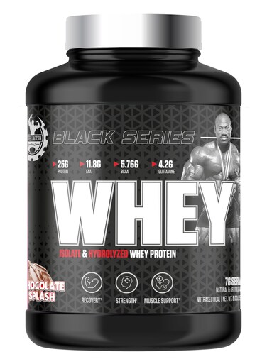 Dexter Jackson Black Series Isolate &amp; Hydrolyzed Whey Protein 5 LBs (76 Servings) - High Protein Supplement For Muscle Growth &amp; Recovery (Chocolate Splash)