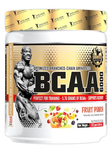 Dexter Jackson Gold Series BCAA 6000 - Boosts Muscle Recovery &amp; Performance (Fruit Punch, 30 Servings)