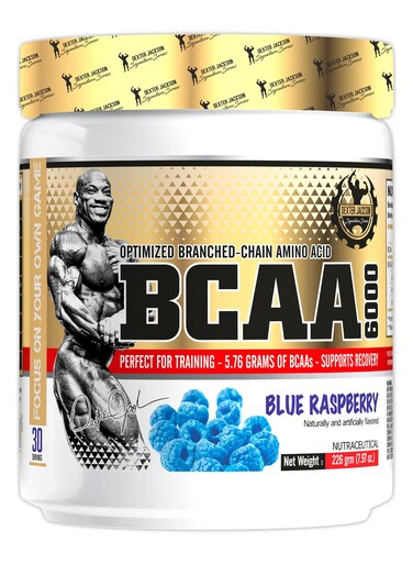 Dexter Jackson Gold Series BCAA 6000 - Boosts Muscle Recovery &amp; Performance (Blue Raspberry, 30 Servings)