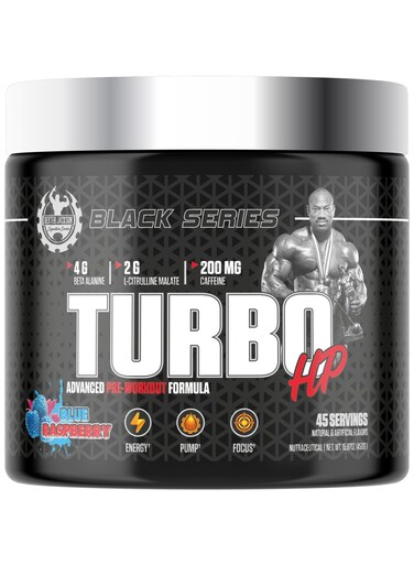 Dexter Jackson Black Series Turbo HP Pre Workout - Blue Raspberry, 450g (45 Servings)