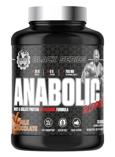 Dexter Jackson Black Series Anabolic Ripped Whey 5 LBs - Whey &amp; Isolate Protein Fat Burning Formula(Milk Chocolate)