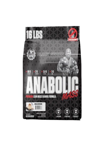 Dexter Jackson Black Series Anabolic Mass Gainer 16 LBs - Premium Lean Mass Gaining Formula (Vanilla Ice Cream)