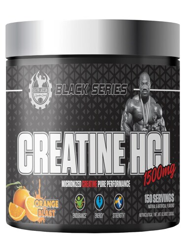 Dexter Jackson Black Series Creatine HCL 1500mg - Micronized Creatine For Pure Performance - Orange Blast