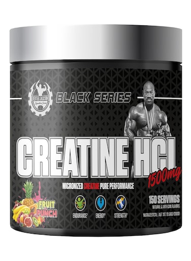 Dexter Jackson Black Series Creatine HCL 1500mg - Micronized Creatine For Pure Performance - Fruit Punch