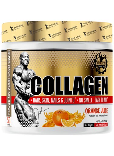 Dexter Jackson Gold Series Collagen - Supports Skin, Hair, Nails, And Joint Health (Orange, 550g, 50 Servings)