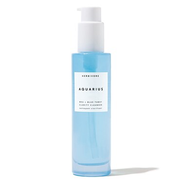 HERBIVORE Aquarius BHA + Blue Tansy Clarity Cleanser &acirc;&euro;&ldquo; Deep Cleansing, Gentle Exfoliation for Oily-Combination Skin, Plant-Based, Vegan, Cruelty-free, 3.3 oz