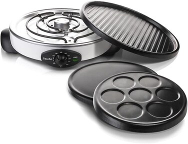 Saachi 3 in1 Crepe/Grill/Pancake Maker NL-3M-1864
