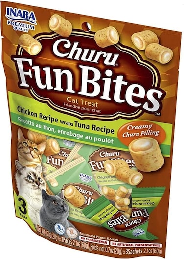 Inaba Churu Fun Bites Chicken Recipe Wraps Tuna Recipe Cat Treats 60g  Pack of 6