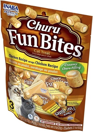 Inaba Churu Fun Bites Chicken Wraps Chicken Recipe Cat Treats 60g  Pack of 6
