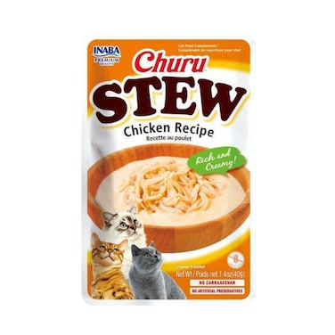 Inaba Churu Stew Chicken Recipe Cat Treat 40G, Toppers or Side Dish for Cats with Vitamin E