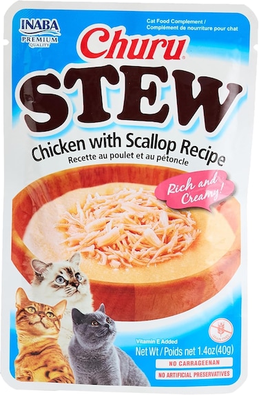 Inaba Churu Stew Chicken With Scallop Recipe Cat Food 40g