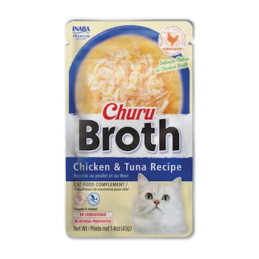 Inaba Chicken Broth with Tuna 40g  Pack of 6