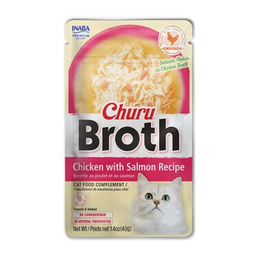 Inaba Chicken Broth with Salmon 40g  Pack of 6