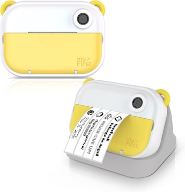 Oaxis MyFirst Camera Insta Wi Yellow (Upgraded Version) Instant Print Camera For Kids (Ages 5-15) With Wireless Transfer, Label Maker, Photo/Video Free Micro SD Card (Yellow)