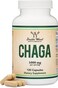 Double Wood Supplements Chaga Mushrooms Capsules 120 Count (1,000mg per Serving) High in Polysaccharides, Beta Glucans, and Terpenoids - Grown and Made in The USA, Vegan Safe, Organic
