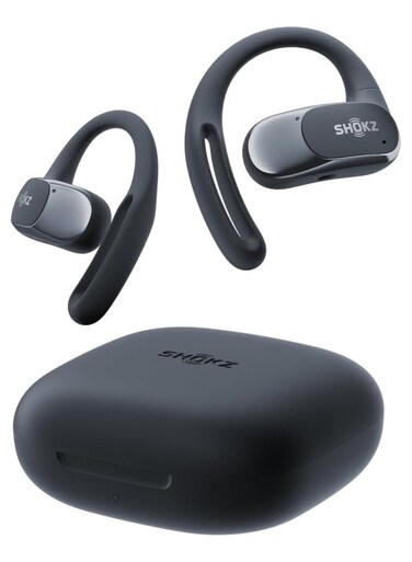 OpenFit Air - Open-Ear Headphones Air Conduction, True Wireless Earbuds, Water Resistant, Secure Earhooks for Daily Use Black Black