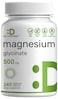 Deal Supplement Magnesium Glycinate 500Mg, 240 Veggie Capsules, 100% Chelated For Easy Absorption, Essential Mineral Supplement For Muscle, Sleep, &amp; Heart Health*