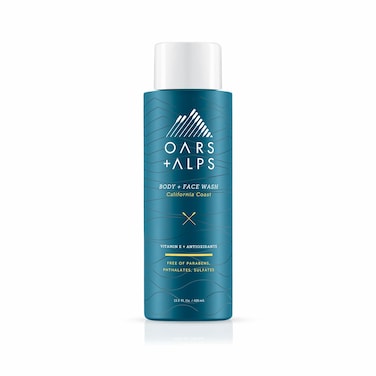 Oars + AlpsMen&#39;s Moisturizing Body and Face Wash, Skin Care Infused with Vitamin E and Antioxidants, Sulfate Free, California Coast, 1 Pack