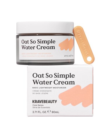 KraveBeauty Oat So Simple Water Cream, Enriched With Oat &amp; Squalane To Soothe &amp; Lock In Moisture, Everyday Moisturizer, For All Skin Types, Vegan &amp; Cruelty Free, 2.7 fl oz