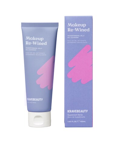 KraveBeauty Makeup Re-Wined, Transforming Jelly Oil Cleanser, Removes Makeup &amp; Impurities, Suitable For All Skin Types, Vegan &amp; Cruelty Free, 3.38 fl oz