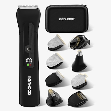 MENHOOD 13 in 1 True Multi Groomer for Men   Proprietary Skin Protection Technology All-in-One Trimmer  Waterproof IPX7 240 Min Runtime  Full Body Grooming Kit Beard, Body &amp; Pubic Hair