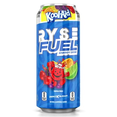 RYSE Fuel Energy Drink, Kool Aid Tropical Punch, 1 Can
