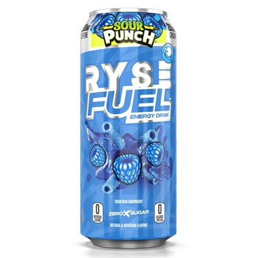 RYSE Fuel Energy Drink, Sour Punch Blue Raspberry, 1 Can