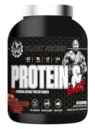 Dexter Jackson Black Series Protein Oats - Ultra Premium Advance Protein Powder - Chocolate Chip (50 Servings)