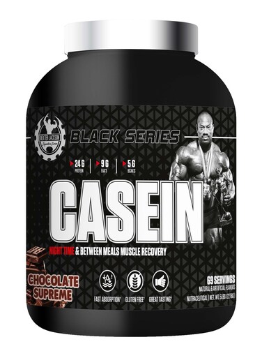 Dexter Jackson Black Series Casein Protein - Nighttime Muscle Recovery (Chocolate Supreme) 2276g (5 Lbs), 69 Servings