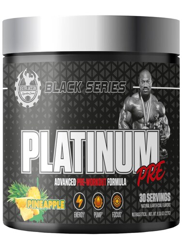 Dexter Jackson Black Series Platinum Pre Advanced Pre Workout Formula - Enhanced Performance &amp; Pump (Pineapple)