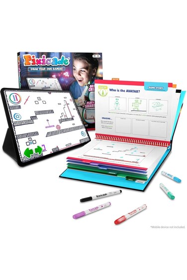 Abacus brands Pixicade by Abacus Brands - Draw Your Own Video Games! Interactive STEAM Kit for Ages 6+