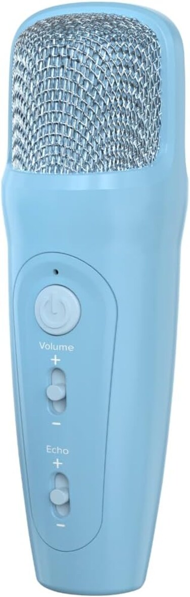 myFirst Voice 2 Microphone for Kids &ndash; Wireless Portable Karaoke &amp; Singing Mic with Clear Sound, Fun Voice Effects &amp; Rechargeable Battery, Lightweight Design &ndash; Perfect Karaoke Accessory - Blue