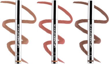 محدد شفاه ساشيو ستاي-إن القابل للتقشير، لون شفاه يدوم طويلاً غني بحمض الهيالورونيك وفيتامين هـ، مناسب لجميع أنواع البشرة، مجموعة أساسية