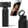 Ringo Insulated Water Bottle For iPhone With Magnetic Phone Mount, Stainless Steel Water Bottle With Tripod Phone Holder, Hot 12H, Cold 24H, 360&deg; Rotate, Black 32Oz