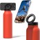 Ringo Insulated Water Bottle For iPhone With Magnetic Phone Mount, Stainless Steel Water Bottle With Tripod Phone Holder, Perfect For Gym &amp; Travel, Hot 12H, Cold 24H, 360&deg; Rotate, Orange 32Oz