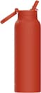 Ringo Pro Water Bottle With Sip Straw Lid, Stainless Steel Hydration Bottle With Integrated Magnetic Phone Mount, 12Hrs Hot/24Hrs Cold, Bpa-Free, Works With Phones &amp; Tablets - Orange 24Oz / 710ml