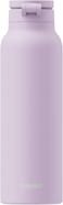 Ringo Pro Water Bottle With Sip Straw Lid, Stainless Steel Hydration Bottle With Integrated Magnetic Phone Mount, 12Hrs Hot/24Hrs Cold, Bpa-Free, Works With Phones &amp; Tablets - Lilac 24Oz / 710ml