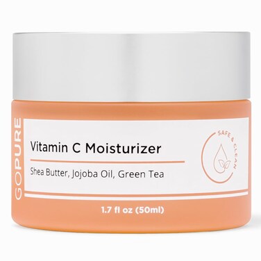 goPure Vitamin C Day Moisturizer - Anti-Aging Vitamin C Face Cream for More Radiant-Looking Complexion, Made with Hydrating Shea Butter and Jojoba Oil and Antioxidant Green Tea - 1.7 fl oz