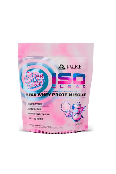 ISO-CLEAR  Ultra-Pure Whey Protein Isolate, Fast-Absorbing &amp; Low-Lactose, Refreshing Clear-Shake Formula for Muscle Recovery &amp; Lean Gains - Fun Sweets Cherry Berry (1lbs)