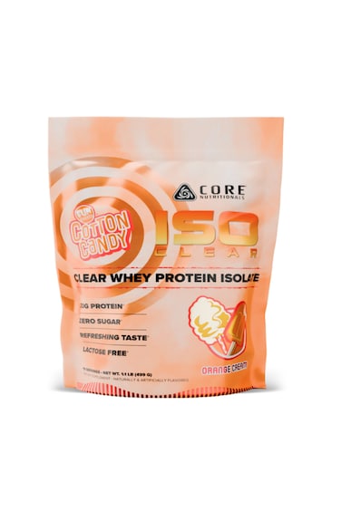 ISO-CLEAR  Ultra-Pure Whey Protein Isolate, Fast-Absorbing &amp; Low-Lactose, Refreshing Clear-Shake Formula for Muscle Recovery &amp; Lean Gains - Fun Sweets Orange Cream  (1lbs)
