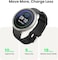 Amazfit Active 2 Round Smart Watch, 10 Day Battery, Fitness Tracker, Sleep Monitor, GPS Maps, 160+ Sport Modes, 5 ATM Water Resistant, Sapphire Glass, Black Leather- International Version