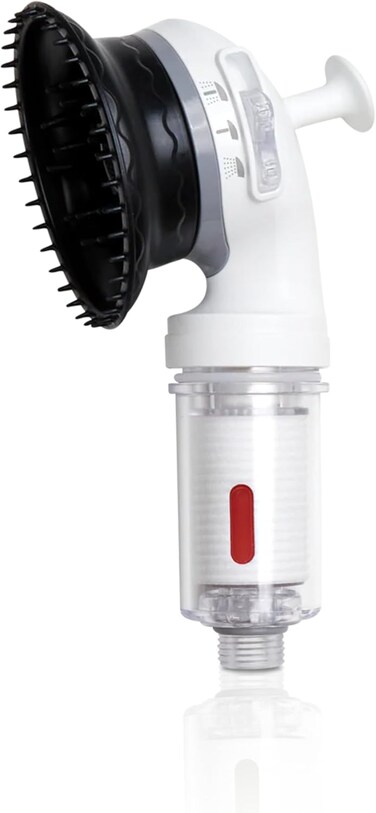 K-HEADSPA Korean Shower Head with Water Filtration System Massage Head, Activated Carbon Filter (ACF) and Vitamin Gel for Scalp Care and Healthier Hair Growth - Rose Scent