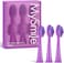 MySmile DY156 Electric Toothbrush Replacement Heads, Compatible for MySmile DY156 Sonic Toothbrush, 3 Packs (Purple)