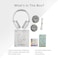 myFirst CareBuds Max - Wireless Headphones for Kids with Microphone Interchangeable EarPads Smart Volume Limit 52 Hours Playtime Fast Charging (Mist White)